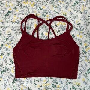 Lululemon Burgundy Women's Strappy Sports Bra Size 0/2